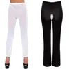 Calcinha feminina Mulheres Sexy Skinny Glospy Calça calça calças brilhantes e sem gripes transparentes veja através de linger272j