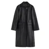 Toteme New Raglan Sleeve Straight Grain Cowhide Coat Coat Coat