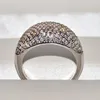 Unisex Fashion Men Women Ring 18K Real Yellow White Gold Plated Full Bling Iced Out CZ Cubic Ring Men Women Size 6-10