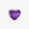 100% 925 Sterling Srebrny Metalowe Purple Heart Charms Fit Oryginalny europejski urok Bransoletka Moda Wesder Wedding zaręczyny Jewelr239y