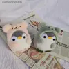 Animaux en peluche en peluche Mini animal en peluche poupée porte-clés mignon dessin animé pingouin en peluche poupées jouets porte-clés sac pendentif enfants jouet cadeaux d'anniversaire L231027