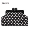 Evening Bags Polka Dot Handbag Crossbody Bag Kiss Lock Top Handle Chain Strap Vintage Purse Shell Women Shoulder Clasp Gift 231026