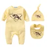 Pure Cotton Baby Jumpsuits Spring Autumn Newborn Romper Outdoor Three Piece Babys Climbing Suit New Born Baby Clothes Long Sleeve Onesies Bodysuit