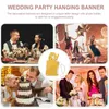 Party Decoration We Are Engaged Hanging Banner Engagement Decor Bridal Po Holder