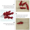 Fiori decorativi 8 pezzi Natale frutta rossa artificiale bacche para bacche manuali decorazioni per bouquet di fiori 2023 2024
