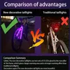 Fietsverlichting Fiets decoratieve achterlichten LED-stripverlichting voor fietsen scooters 70 LED wielveiligheidswaarschuwingen fietsachterlichten fietsachterlichten blauw 231027