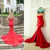 Casual Dresses Sexy Strapless Mermaid Dress Long Split Front Bodycon Backless Red Floor Length