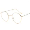 Solglasögon ramar mode metall ram runda receptglasögon kvinnor retro ultralätt linser enkla kvinnliga myopia glasögon 0 till -6.0 y134