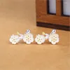 Stud Earrings Fashion Arrival 925 Sterling Silver Needle Flower Golden Buds For Women Girl Wholesale