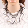 Ketten Mode Design Garn Seil Gold Farbe Kette Aussage Halsband Kragen Lätzchen Große Klobige Halskette Für Frauen Winter Schmuck Großhandel