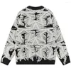 Męskie swetry Tassel Star Knit Sweter Men Hip Hop Streetwear Overizeid Pullover dzianin -skoczek harajuku luźne czarne y2k