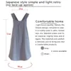 Förkläden Youzi Women Apron Cotton Linen Japanese Korean Style Slip Off Cross Shoulder Straps Spacious 2 Pockets Antifouling Pinafore 231027