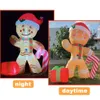 Bouncers infláveis Infláveis de Natal 2 4M Gingerbread Man com decoração LED embutida para festa de Natal Luzes de quintal internas e externas iluminadas 231027