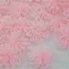 Dekorativa blommor 40st Upick Organza Ribbon Flower Wedding Deco Appliques Sew Craft B033