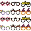 Autres fournitures de fête d'événement 12pcs Halloween lunettes de papier enfants P o accessoires drôle cadre de lunettes décoration d'anniversaire 231027