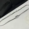 Collana girocollo di design con catena a serpente per donna Logo del marchio corretto Regalo di moda in acciaio inossidabile placcato argento Regali di stile di lusso Coppia di amici di famiglia