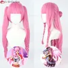 Catsuit-kostuums Anime Cosplay 80 cm lange roze krulstijl Perona Hittebestendig synthetisch haar Feestvrouw Pruiken + Pruikdop