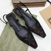 Leather embroidered dress shoes top Luxury designer shoes fashion womens loafers sexy pointed sandals non-slip comfortable casual shoes summer new outdoor flats