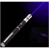 Laserpointers 405Nm Blauw Paars Laser Pointer Pen Astronomie 10 Miles 1Mw Powerf Draagbare Violet Lazer Kat/Hond Speelgoed Levering met enkele druppel Dh3Lv