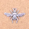 46 pièces Antique argent plaqué Bronze plaqué abeille miel pendentif à breloques collier à faire soi-même Bracelet résultats de Bracelet 32 24mm320v