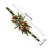 Decorative Flowers Christmas Garland With Pine Cones Simulation Needle Branches 2m LED String Lights Long Wreath Realistic