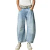 Women's Jeans Xingqing Cropped For Women Y2k Aesthetic Solid Color Low Waist Baggy Denim Trousers 2000s Fashion Boyfriend Tapered Pants
