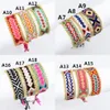 12 kleuren gemengd vintage stijl katoen gebreid unisex vriendschapsarmbanden Boheemse stijl Genève gouden ketting armband vriendschap Brac3013