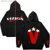 Heren Hoodies Sweatshirts Halloween V-Star Vizion Spinneweb Donker Hip Hop Gothic Harajuku Y2k Zip Up 90S Meisjes Jongen Volledige Hoodie Vintage Chic Jas Dames Jas L231027