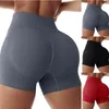 Aktive Shorts für Damen, Activewear-Unterteile, Sport-Yogahose mit breitem Bund für Damen im Freien