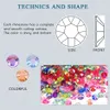 Loose Diamonds Whole 2-5mm Resin Rhinestones Transparent Bottom Flatback Crystal AB Nail Gems Rhinestone For Clothing Decorati217u