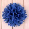 Decorative Flowers 10pcs/lot 4" 14Colors Fabric Fluffy Lace Trim Patch Applique Artificial Chiffon Boutique