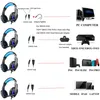 KOTION Każdy G9000 Big 3,5 mm przewodowe słuchawki do gier stereo z mikropone LED Light Headsets gracz do komputera na komputerze PS4 PS4 STEL STAL STAL STALOWA SZKAZNOWA