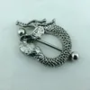 Newly Fashion Non-mainstream Nipple Rings Stainless Steel Retro Chinese Dragon Body Piercing Jewelry303W