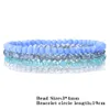 チャームブレスレット4pcsset crystal for women girls userrate nuratestone beadsグレーピンク白い青シリーズファッションジュエリー231027