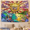 Tapisseries 130X150Cm Mandala Tapisserie Blanc Noir Soleil Et Lune Tenture Murale Tarot Hippie Tapisseries Maison Dortoir Pack Inventaire En Gros Dhzy8