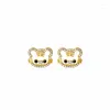 Stud Earrings YULUCH Alloy Woman Year Zodiac Golden Red Tiger Jewelry 2023 Spring Ladies Accessories Festive Girls