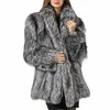 Damesbont Faux Luxe Winterjassen voor Dames 2023 Reversjas Vrouwelijke Gestreepte Pluche Jas Pluizig in Bovenkleding Grote maten 231026