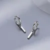 Hoop Earrings Fashion Design Minimalist Drop Rectangle Bar Hanging Earring Pendant Ear Clip Geometric Men Jewelry
