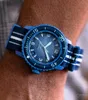 Blancp co-märkta handledsklockor för män 2023 Nya herrklockor Tre nålar kvartsklocka högkvalitativ topp lyx varumärkesdesigner klockklockbälte modeemester gåva