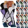 Chemisiers pour femmes fermeture éclair Patchwork numérique 3d Ropa De Mujer 2023 à manches longues haut pour femme femme haute rue Sexy Blouse décontractée