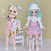 Dolls 30 cm dwuwymiarowy anime twarz lalka 16 lalka bjd lub ubieranie ubrań dla dzieci