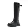 Botas crianças inverno botas de neve meninas algodão quente sapatos de neve pele grossa crianças vaca músculo longo botas de couro bebê macio princesa sapatos 231026