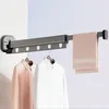 Cintres muraux pour vêtements, support de séchage, aspiration, organisateur de cintres pour vêtements, sans poinçon, pliable en aluminium