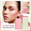 Multi Använd makeup rodnad Stick Solid fuktighetskräm Stick Shadow Lips and Cheek Blusher Waterproof Peach Creamy Brand Ibcccndc