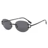 50707 Fashion Street Photo Personalized Small Glasses Sunglasses Round Rimless Cut Edge