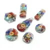 Pendentif Colliers 1pcs pierre naturelle sept chakras pendentifs pour collier de charme boucle d'oreille bijoux faisant bricolage accessoires cadeau