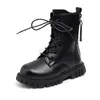 Boots Black Cotton Cool Girls' Short Boots 2023 Side Zipper Anti slip Simple Princess Shoes Direct Shipping Children's Fashion Casual Boots 231027