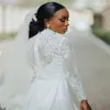 Simple Boho Robe De Mariée Minimaliste Avec Surjupe Train Sud Nigérian Blanc Sirène Boho Robes De Mariée Élégante À Manches Longues Robe De Mariée vestido de noiva casamento
