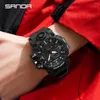 Armbandsur Sanda 2023 Sports Military Men's Watches Luxury Dual Display Watch 50m Waterproof Quartz Wristwatch för manliga Relogios Masculino