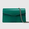 A5 modedesigner axelväska crossbody plånbok metallkedja g orm spänne handväska för kvinnors handväska grön röd liten minibs